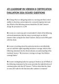 ATI LEADERSHIP RN VERSION B CERTIFICATION&NewLine;EVALUATION 2026 SOLVED QUESTIONS