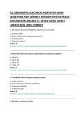 ICC RESIDENTIAL ELECTRICAL INSPECTOR EXAM &NewLine;QUESTIONS AND CORRECT ANSWER WITH DETAILED &NewLine;EXPLANATION GRADED A&plus; STUDY GUIDE LATEST &NewLine;UPDATE 2026 100&percnt; CORRECT 