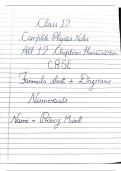 Complete Physics Handwritten Notes &NewLine;All Chapters With Formula sheet &NewLine;Short  Notes