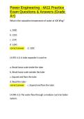 Power Engineering - 4A11 Practice Exam Questions & Answers &lpar;Grade A&plus;&rpar;&period;docx&NewLine;&NewLine;