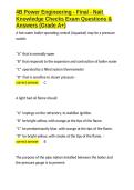 4B Power Engineering - Final - Nait Knowledge Checks Exam Questions & Answers &lpar;Grade A&plus;&rpar;&period;docx&NewLine;&NewLine;