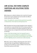 AHIP ACTUAL TEST PAPER COMPLETE&NewLine;QUESTIONS AND SOLUTIONS TESTED&NewLine;ANSWERS