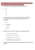 Basic Refrigeration Final Exam 2026&sol;2027 &vert; Most Tested Questions & Verified Answers &vert; Latest Update &vert; Graded A&plus;