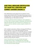 AHIP FINAL MEDICARE CERTIFICATION&NewLine;TEST BANK FULL QUESTIONS AND&NewLine;CORRECT ANSWERS GRADED A&plus;