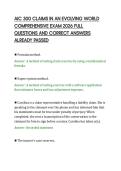 AIC 300 CLAIMS IN AN EVOLVING WORLD&NewLine;COMPREHENSIVE EXAM 2026 FULL&NewLine;QUESTIONS AND CORRECT ANSWERS&NewLine;ALREADY PASSED