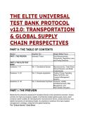 2026&sol;2027 ELITE S-Tier Test Bank&colon; Transportation & Global Supply Chain Perspectives &lpar;22&plus; Masterclass Q&A&rpar;
