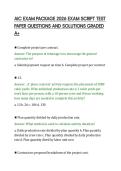 AIC EXAM PACKAGE 2026 EXAM SCRIPT TEST&NewLine;PAPER QUESTIONS AND SOLUTIONS GRADED&NewLine;A&plus;