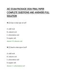 AIC EXAM PACKAGE 2026 FINAL PAPER&NewLine;COMPLETE QUESTIONS AND ANSWERS FULL&NewLine;SOLUTION