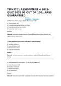 TMN3701 ASSIGNMENT 4 2026-QUIZ 2026 95 OUT OF 100&period;&period;&period;PASS GUARANTEED