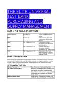 2026&sol;2027 THE ELITE UNIVERSAL TEST BANK&colon; Purchasing & Supply Management &lpar;S-Tier Q&A &vert; TCO&comma; EOQ & Kraljic Matrix&rpar;