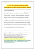 CJE Med-Surg 1 Exam Review Study Guide&NewLine;Comprehensive Medical-Surgical Nursing Exam Prep&NewLine;