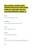 FDOT ASPHALT PAVING LEVEL 2&NewLine;CERTIFICATION EVALUATION EXAMS&NewLine;COMPLETE QUESTIONS AND FULL&NewLine;SOLUTION RESPONSES GRADED A&plus;