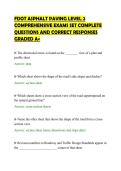 FDOT ASPHALT PAVING LEVEL 2&NewLine;COMPREHENSIVE EXAMS SET COMPLETE&NewLine;QUESTIONS AND CORRECT RESPONSES&NewLine;GRADED A&plus;