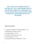 WGU C180 EXAM &sol; INTRODUCTION TO &NewLine;PSYCHOLOGY &sol; WGU C180 INTRODUCTION TO &NewLine;PSYCHOLOGY OBJECTIVE ASSESSMENT &lpar;OA&rpar; &NewLine;ACTUAL 2026&sol;2027 PRACTICE QUESTIONS WITH &NewLine;RATIONALES GRADED BRAND NEW JUST &NewLine;RELEASED