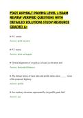 FDOT ASPHALT PAVING LEVEL 2 EXAM&NewLine;REVIEW VERIFIED QUESTIONS WITH&NewLine;DETAILED SOLUTIONS STUDY RESOURCE&NewLine;GRADED A&plus;&NewLine;