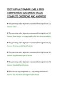 FDOT ASPHALT PAVING LEVEL 6 2026&NewLine;CERTIFICATION EVALUATION EXAMS&NewLine;COMPLETE QUESTIONS AND ANSWERS
