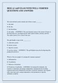 HESI A2 A&P EXAM WITH WELL-VERIFIED &NewLine;QUESTIONS AND ANSWERS &NewLine; &NewLine;
