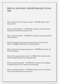 HESI A2 ANATOMY AND PHYSIOLOGY EXAM &NewLine;2026 &NewLine;