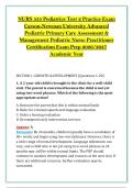 NURS 535 Pediatrics Test 2 Practice Exam &NewLine;Carson-Newman University Advanced &NewLine;Pediatric Primary Care Assessment & &NewLine;Management Pediatric Nurse Practitioner &NewLine;Certification Exam Prep 2026&sol;2027 &NewLine;Academic Year 