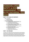 2026&sol;2027 S-Tier &lpar;Missouri&rpar;MSHSAA & NFHS Cheer Safety & Risk Management&colon; The Elite Universal Test Bank &lpar;22&plus; Questions &plus; Rationale&rpar;