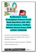 Texas Promulgated Contract Forms Exam Questions & Answers &lpar;34 Questions&rpar; &vert; RealEstateU Texas &vert; TREC Contract Law&comma; Financing&comma; Closing & Addenda