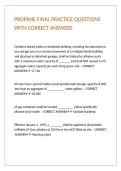 PROPANE FINAL PRACTICE QUESTIONS WITH CORRECT ANSWERS