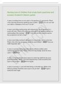 Nursing Care of Children Post-study Exam questions and&NewLine;answers Graded A&plus;&vert;latest update&NewLine;A nurse is teaching about car seat safety to the guardians of a preschooler&period; Which&NewLine;of the following instructions should the nurse include&quest; - "Use a car seat u