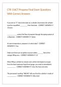 CTR 156CT Propane Final Exam Questions With Correct Answers