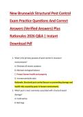 New Brunswick Structural Pest Control &NewLine;Exam Practice Questions And Correct &NewLine;Answers &lpar;Verified Answers&rpar; Plus &NewLine;Rationales 2026 Q&A &vert; Instant &NewLine;Download Pdf