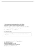 WELD INSPECTOR LEVEL 1 EXAM QUESTIONS AND CORRECT DETAILED ANSWERS WITH RATIONALES &vert; PASS GUARANTEED - A&plus; GRADED