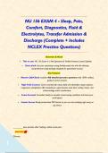 NU 136 EXAM 4 - Sleep&comma; Pain&comma; Comfort&comma; Diagnostics&comma; Fluid & Electrolytes&comma; Transfer Admission & Discharge &lpar;Complete &plus; Includes NCLEX Practice Questions&rpar;&NewLine;&NewLine;