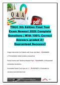 TNCC 9th Edition Final Test Exam &vert; 100&plus; Practice Questions & Verified Answers &vert; Trauma Nursing&comma; Primary Survey&comma; Shock&comma; Airway & Emergency Trauma Care