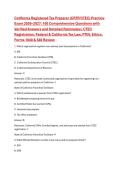 California Registered Tax Preparer &lpar;CRTP&sol;CTEC&rpar; Practice Exam 2026&ndash;2027&colon; 100 Comprehensive Questions with Verified Answers and Detailed Rationales &vert; CTEC Registration&comma; Federal & California Tax Law&comma; PTIN&comma; Ethics&comma; Forms 1040 & 540 Review