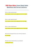 PADI Open Water Exam Study Guide &ndash; Questions & Correct Answers