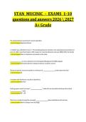 STAN  MUCINIC  -  EXAMS  1-10&NewLine;questions and answers 2026  2027 A&plus; Grade&NewLine;