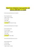 State Farm Estimatics Exam questions and answers 20262027 A&plus; Grade&NewLine;&NewLine;