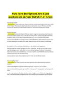 State Farm Independent Auto Exam questions and answers 20262027 A&plus; Grade&NewLine;&NewLine;