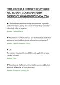 FEMA ICS TEST 4 COMPLETE STUDY GUIDE&NewLine;AND INCIDENT COMMAND SYSTEM&NewLine;EMERGENCY MANAGEMENT REVIEW 2026