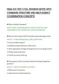 FEMA ICS TEST 4 FULL REVISION NOTES WITH&NewLine;COMMAND STRUCTURE AND MULTI-AGENCY&NewLine;COORDINATION CONCEPTS