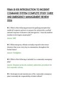FEMA IS-100 INTRODUCTION TO INCIDENT&NewLine;COMMAND SYSTEM COMPLETE STUDY GUIDE&NewLine;AND EMERGENCY MANAGEMENT REVIEW&NewLine;2026