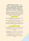 BSN 445 Sherpath Week 1 &ndash; 10 mastery of complex nursing concepts &lpar;Latest Update 2026 &sol; 2027&rpar; 700&plus; Actual Exam Questions & Answers &vert; 100&percnt; Correct &vert; Grade A - Nightingale&NewLine;