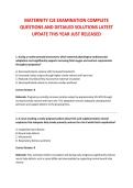 MATERNITY CJE EXAMINATION COMPLETE &NewLine;QUESTIONS AND DETAILED SOLUTIONS LATEST &NewLine;UPDATE THIS YEAR JUST RELEASED
