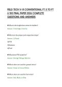 FIELD TECH V&ndash;VI CONVENTIONAL FT 5 TO FT&NewLine;6 100 FINAL PAPER 2026 COMPLETE&NewLine;QUESTIONS AND ANSWERS