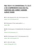 FIELD TECH V&ndash;VI CONVENTIONAL FT 5 TO FT&NewLine;6 100 COMPREHENSIVE EXAM 2026 FULL&NewLine;QUESTIONS AND CORRECT ANSWERS&NewLine;ALREADY PASSED