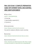 FINA 3332 EXAM 1 COMPLETE PREPARATION&NewLine;GUIDE WITH INTEREST RATES&comma; DISCOUNTING&comma;&NewLine;AND CASH FLOW BASICS