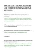 FINA 3332 EXAM 1 COMPLETE STUDY GUIDE&NewLine;AND CORPORATE FINANCE FUNDAMENTALS&NewLine;REVIEW 2026