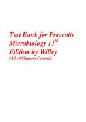Test Bank For Prescott's Microbiology 11th Edition by Joanne Willey&comma; Kathleen Sandman&comma; Dorothy Wood WITH ACTUAL CORRECT QUESTIONS AND VERIFIED DETAILED ANSWERS &vert;CURRENTLY TESTING QUESTIONS AND SOLUTIONS&vert;ALREADY GRADED A&plus;&vert;NEWEST&vert;BRAND NEW VERSION &excl;&excl;