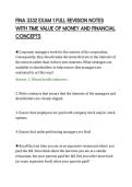 FINA 3332 EXAM 1 FULL REVISION NOTES&NewLine;WITH TIME VALUE OF MONEY AND FINANCIAL&NewLine;CONCEPTS&NewLine;