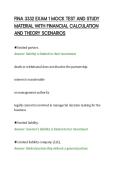 FINA 3332 EXAM 1 MOCK TEST AND STUDY&NewLine;MATERIAL WITH FINANCIAL CALCULATION&NewLine;AND THEORY SCENARIOS