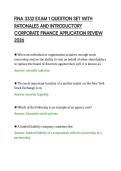 FINA 3332 EXAM 1 QUESTION SET WITH&NewLine;RATIONALES AND INTRODUCTORY&NewLine;CORPORATE FINANCE APPLICATION REVIEW&NewLine;2026